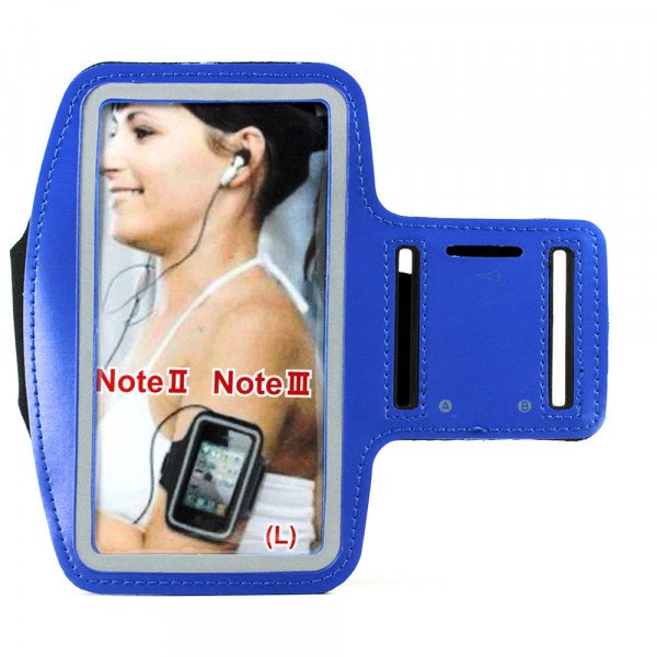 Wholesale Samsung Galaxy Note 4 3 2 Sports Armband (Blue)
